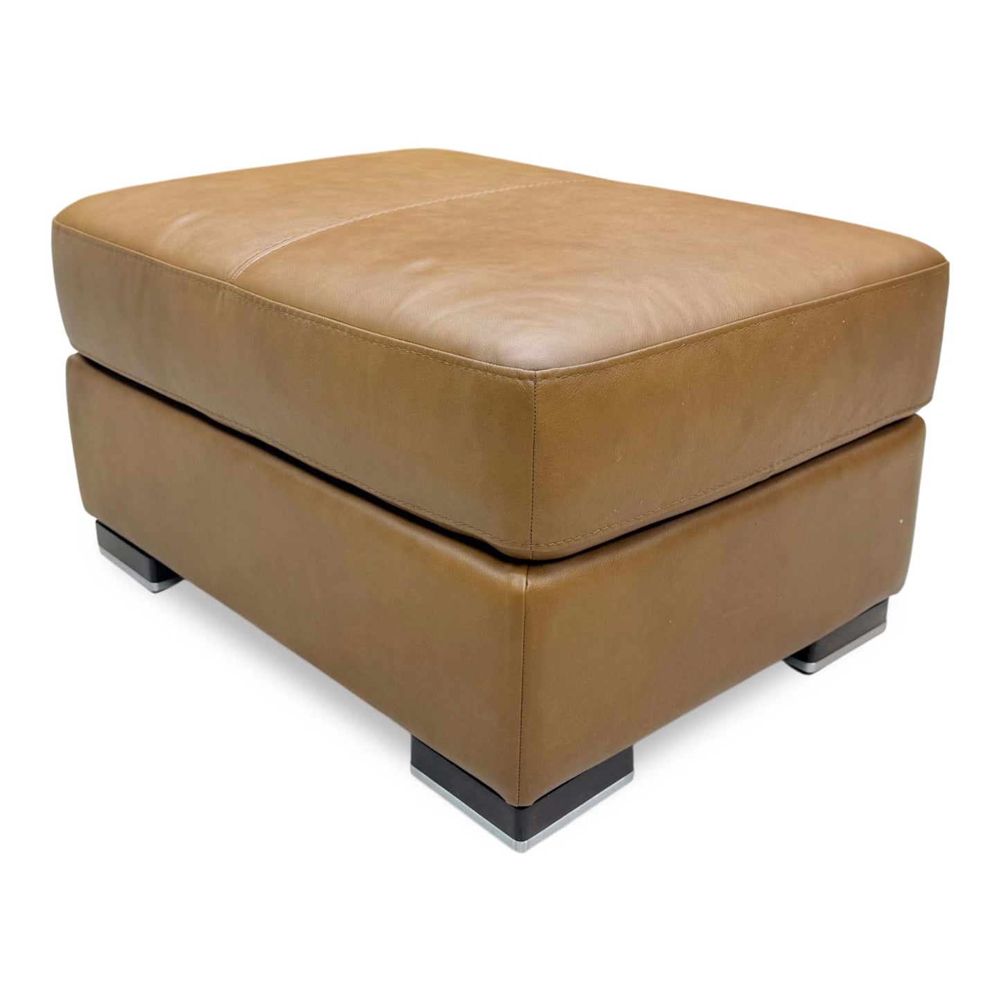 Rear perspective of the footstool, demonstrating the seamless finish and sturdy construction of the back panel.