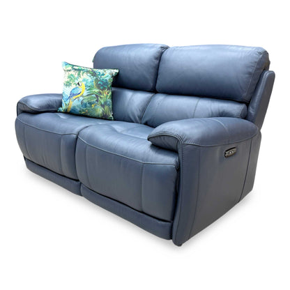 High-angle shot of the seating area, highlighting the ergonomic stitching and the generous, plush cushioning of the 2-seater design.