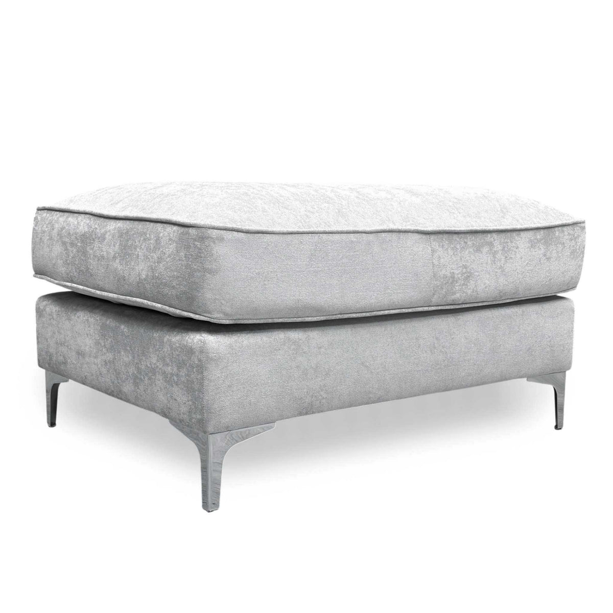 Legend Kingston Silver Fabric Footstool