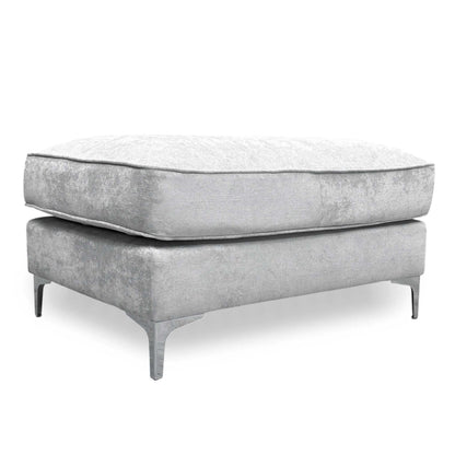 Legend Kingston Silver Fabric Footstool