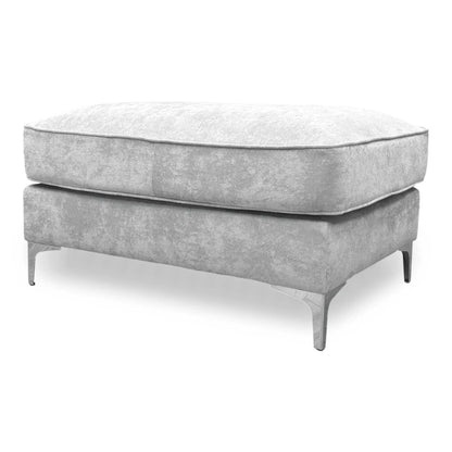 Legend Kingston Silver Fabric Footstool – view 3