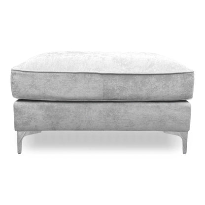 Legend Kingston Silver Fabric Footstool – view 4