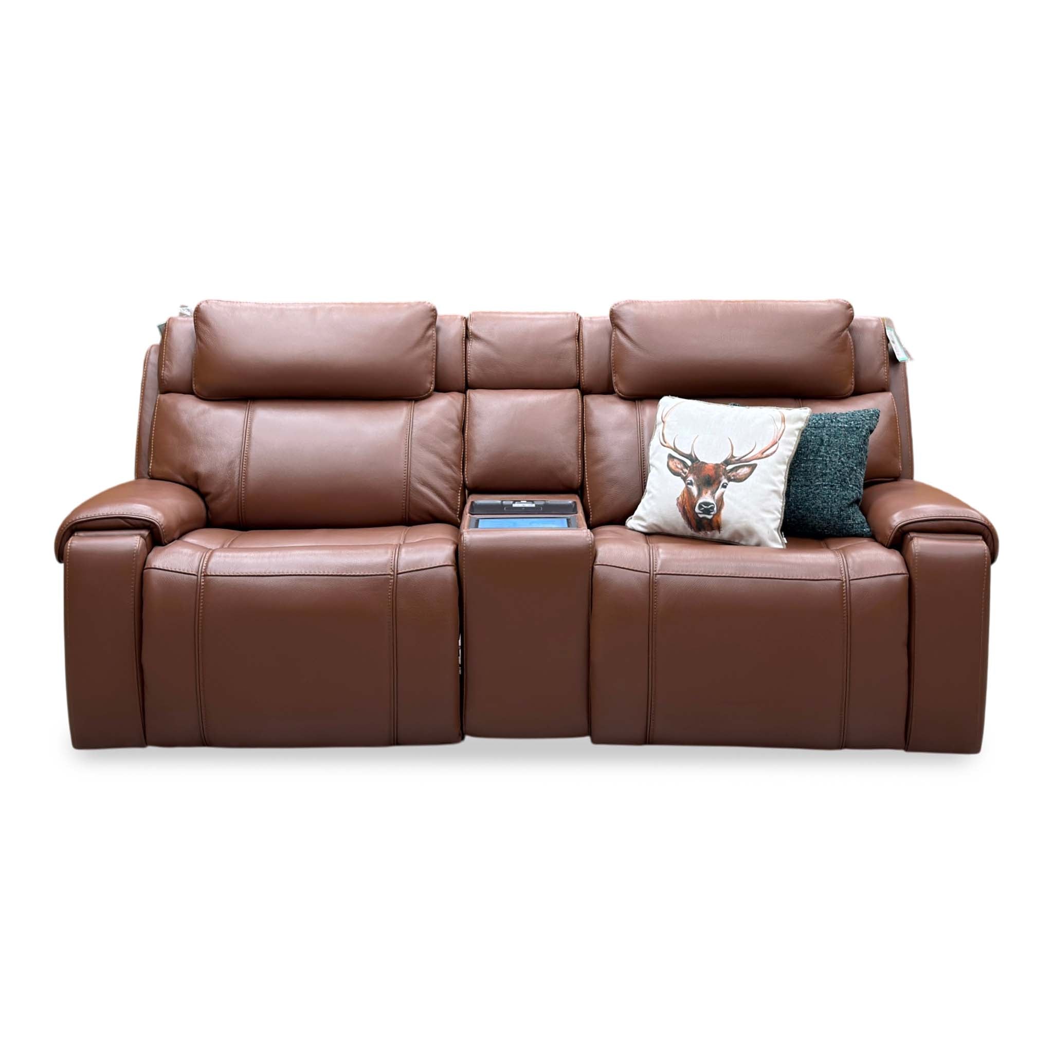 Furniture Village World of Leather 'Hollywood' HW-602B Pecan Brown