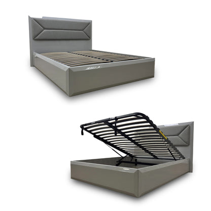 ‘Grigio’ High Gloss Ottoman Bed Frame - King