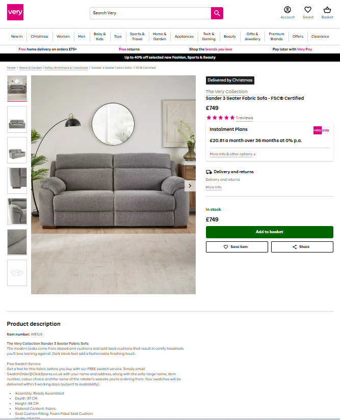 Price comparison