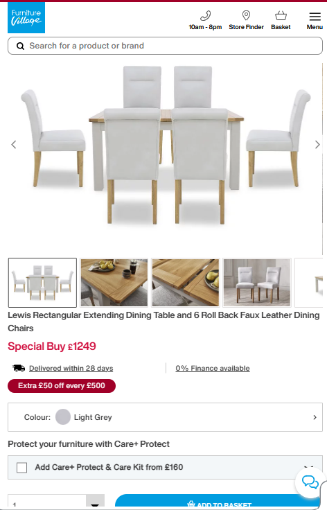 Price comparison