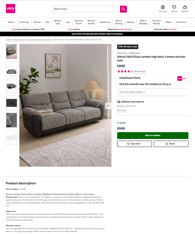 Price comparison