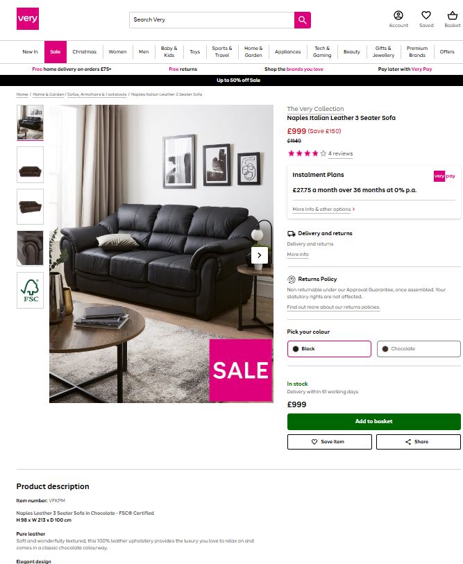 Price comparison