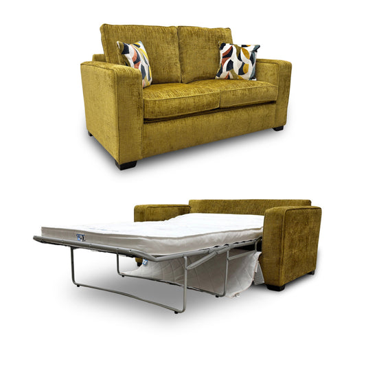 'Abberton' Dill Bromley Chenille Plain Chenille Fabric 2 Seater Deluxe Sofa Bed