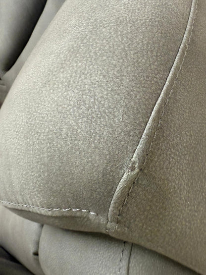 ‘Cinemax’ Nappa Grey Np-1107 Media 3 Seater Fabric Power Recliner Sofa with Power Headrests