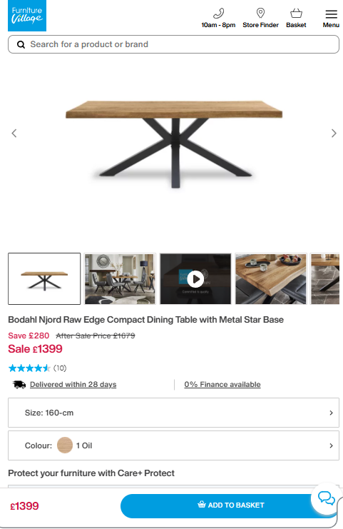Price comparison