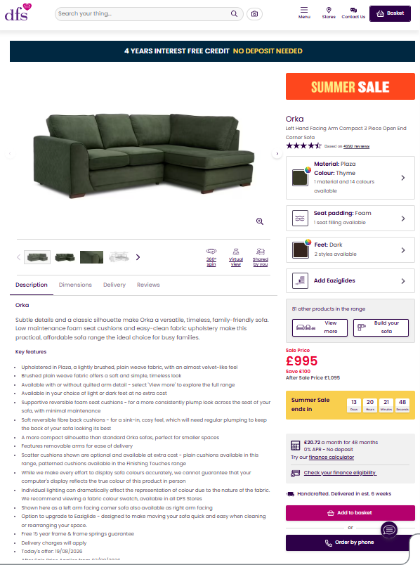 Price comparison