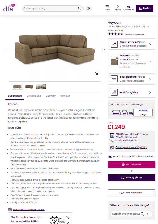 Price comparison