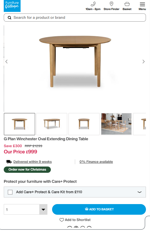 Price comparison