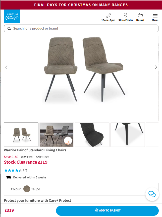 Price comparison