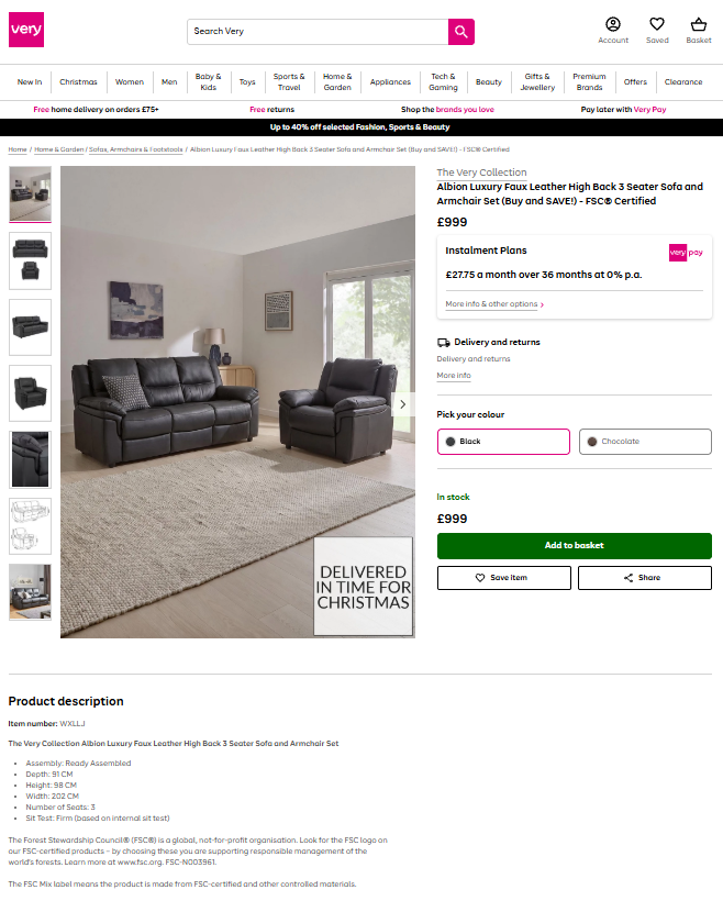 Price comparison