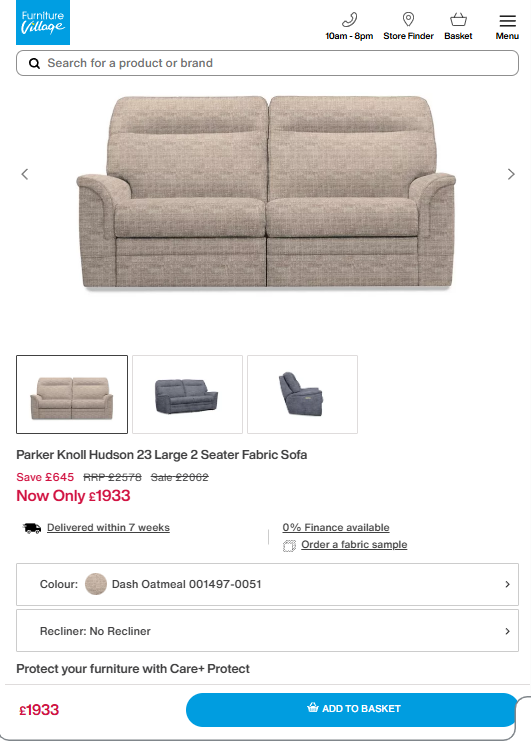 Price comparison