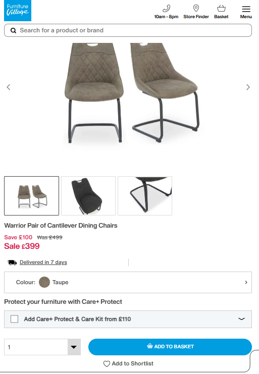 Price comparison