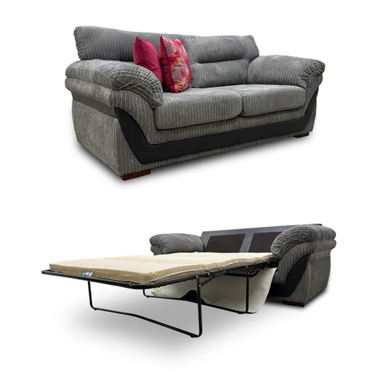 'Zana' Slate Combination Samson Large 2 Seater Sofabed