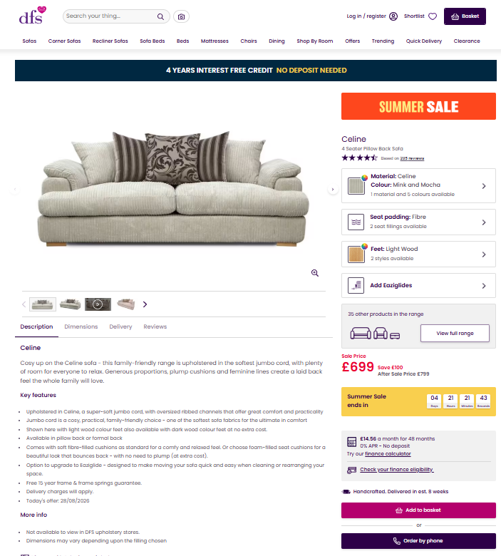 Price comparison