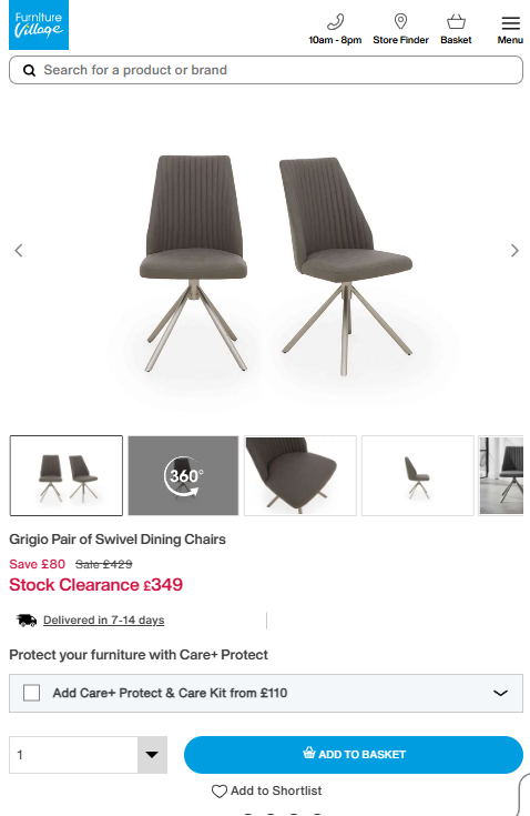 Price comparison