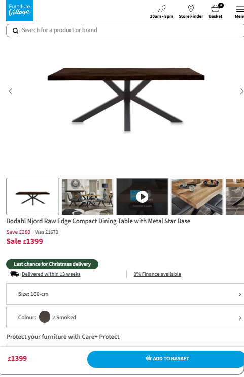 Price comparison