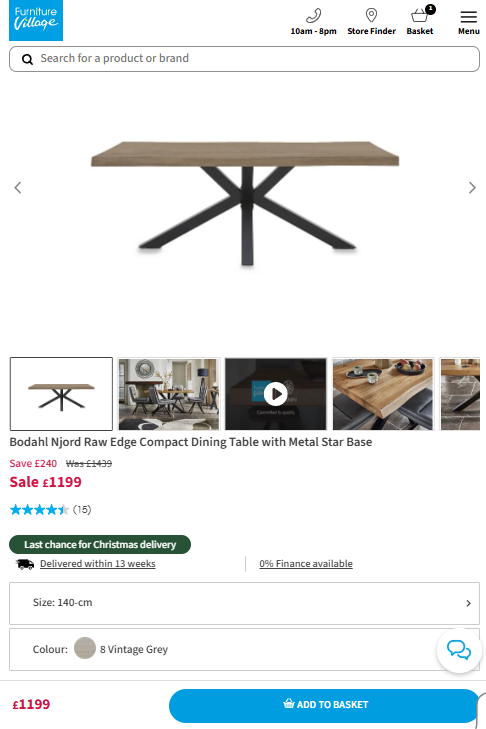 Price comparison