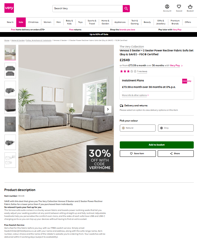 Price comparison