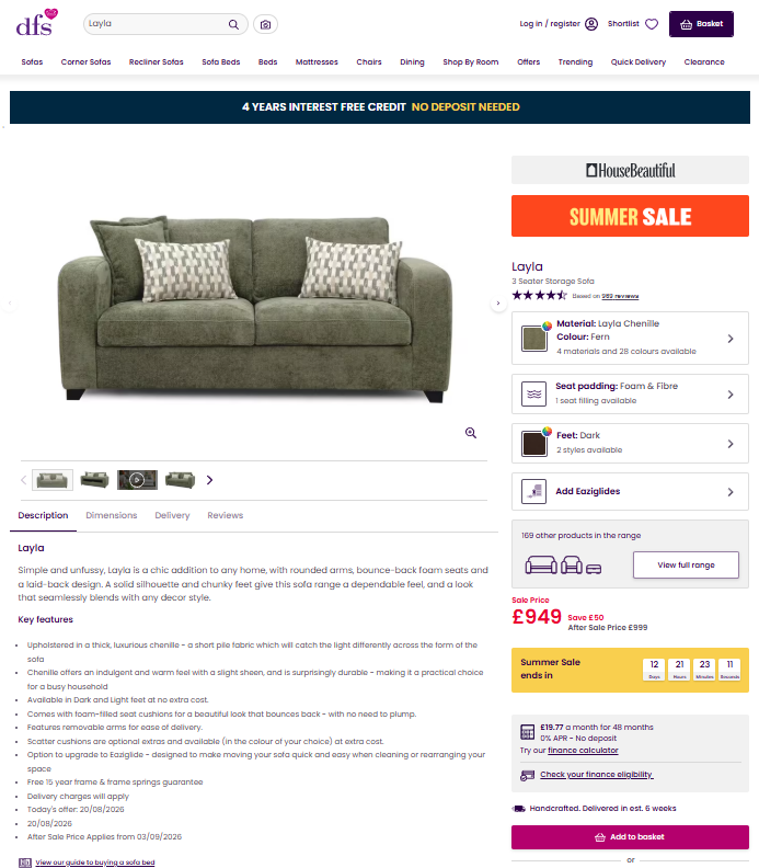 Price comparison