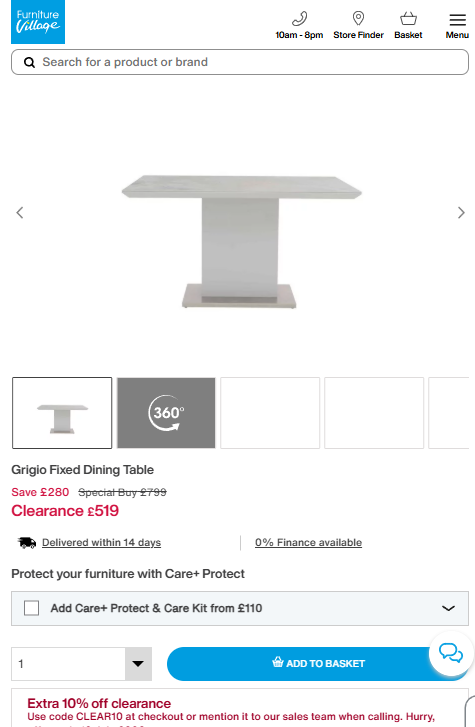 Price comparison