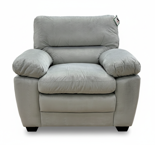 'Jordan' Light Grey Velvet Armchair