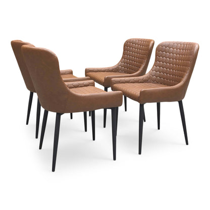 Side profile of the Osaka chair, highlighting the ergonomic curve of the backrest and the slim, modern leg design.