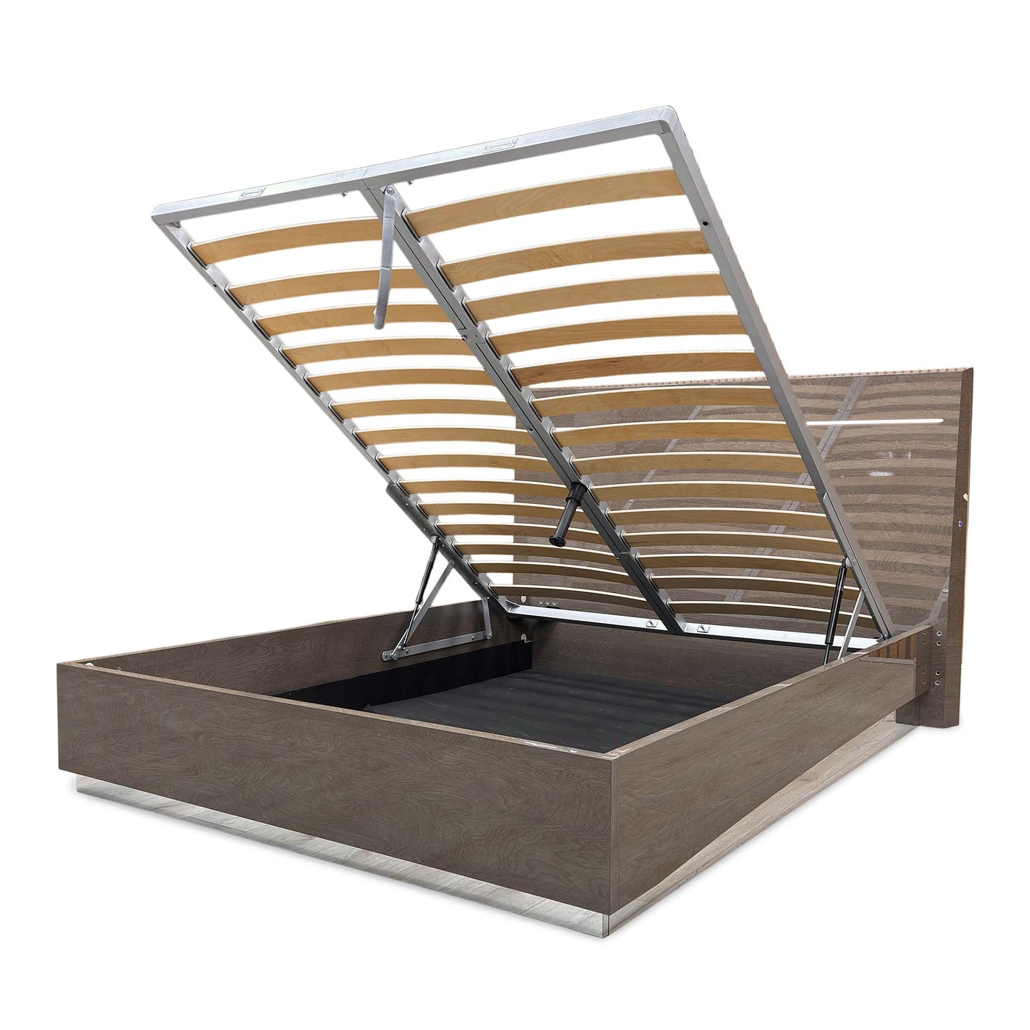 ‘Venezia’ Italian Silver Birch Bed Frame with LED Lights - King