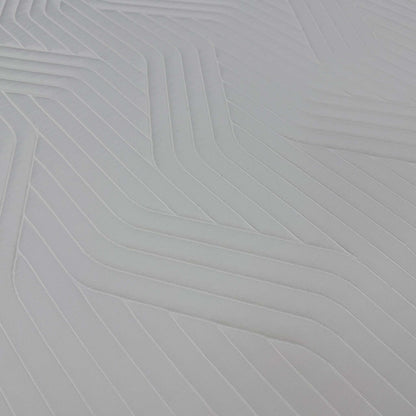 High-definition close-up macro view of the specialized QuickRefresh cover fabric, detailing the advanced knitted textile patterns, breathable weave, and zipper line.