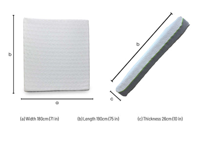 TEMPUR Hybrid Elite Medium Firm Tension Hypoallergenic Memory Foam Mattress - Super King