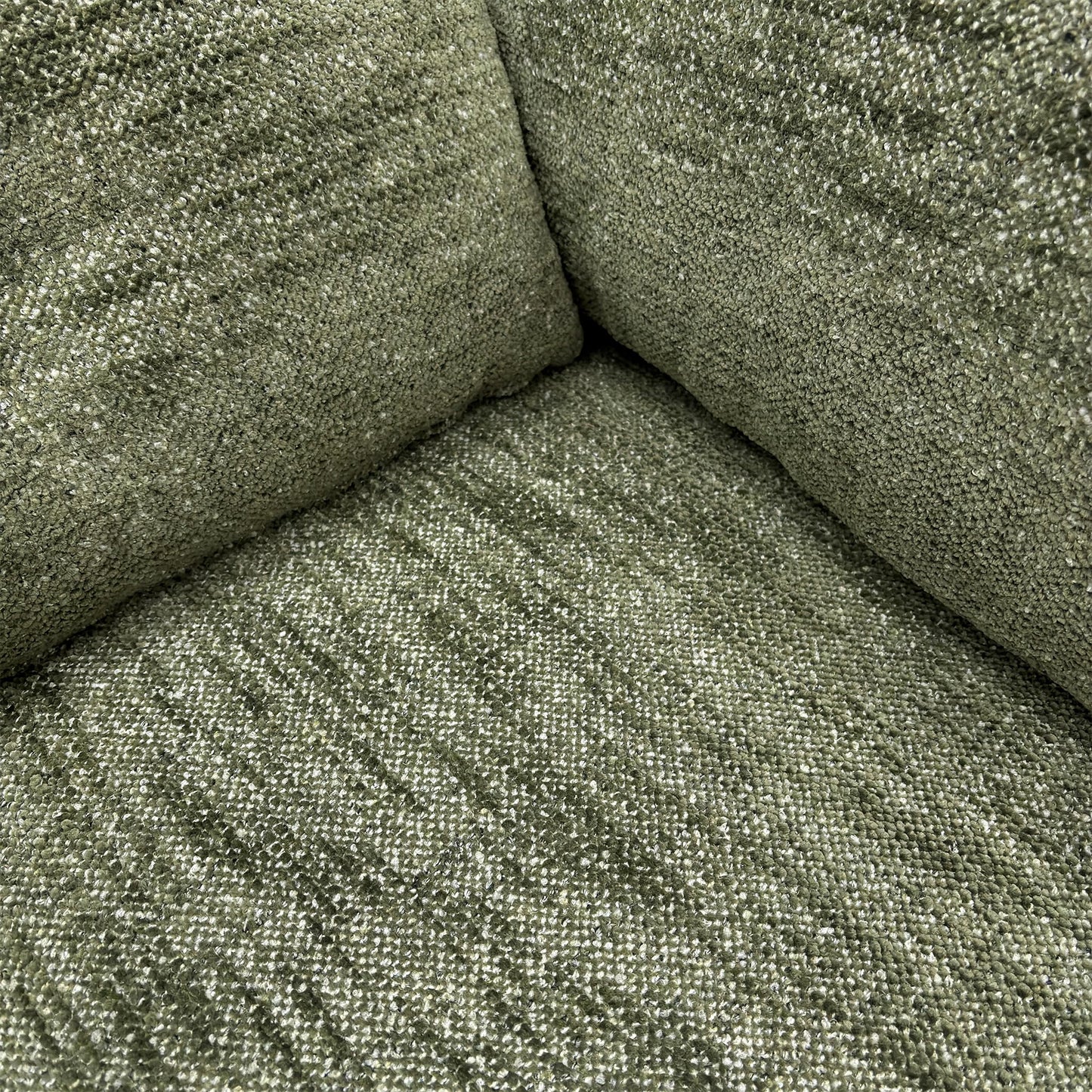 Close-up of the olive green fabric, highlighting the durable weave and rich, earthy tone of the material.