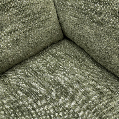 Close-up of the olive green fabric, highlighting the durable weave and rich, earthy tone of the material.