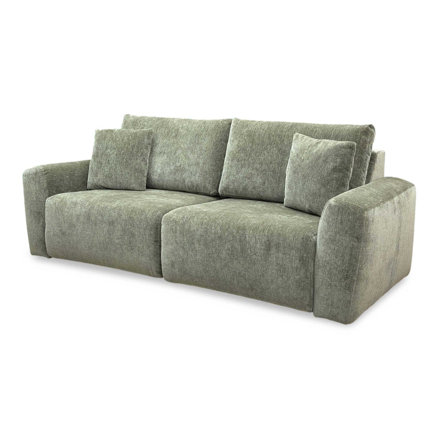 ‘Gemini’ Olive Green Fabric 2 Seater Power Glider Sofa
