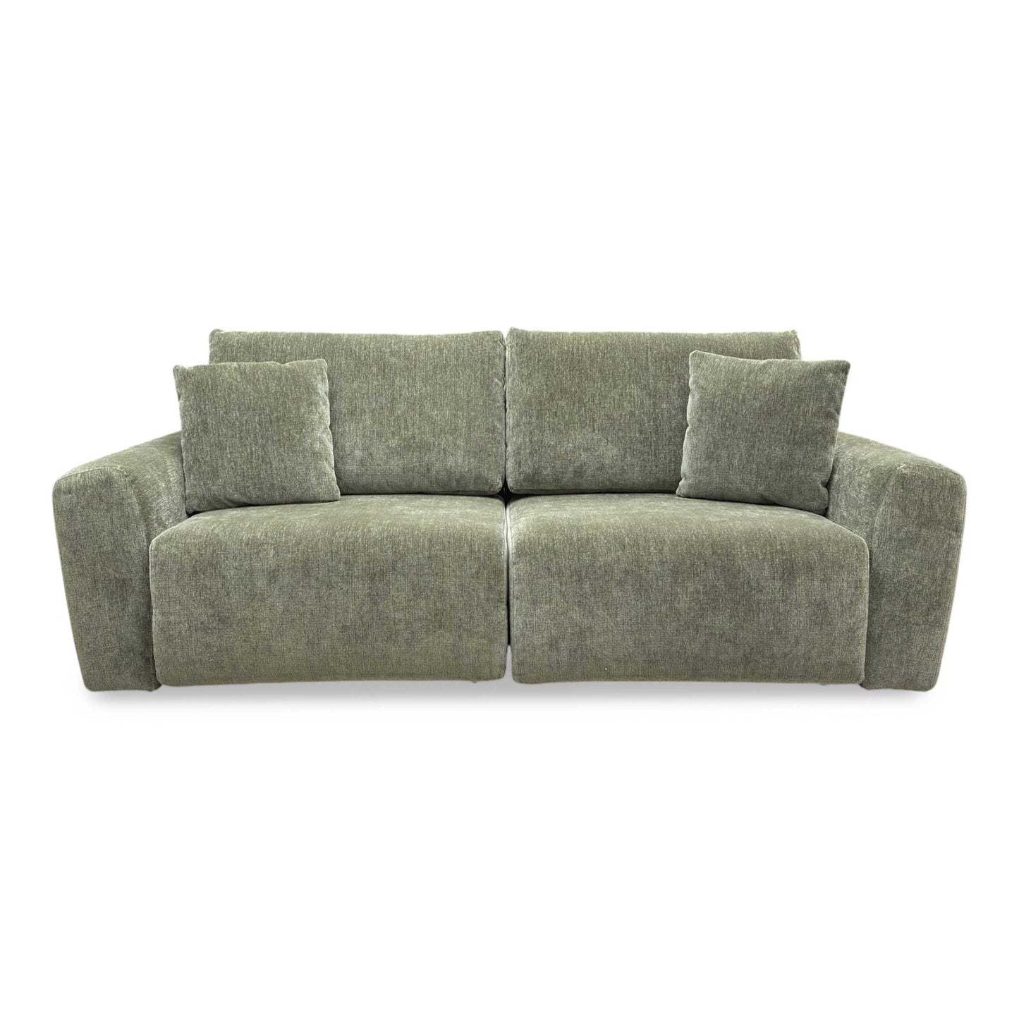 ‘Gemini’ Olive Green Fabric 2 Seater Power Glider Sofa
