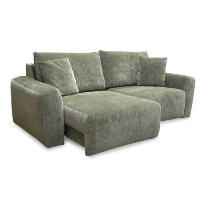 ‘Gemini’ Olive Green Fabric 2 Seater Power Glider Sofa
