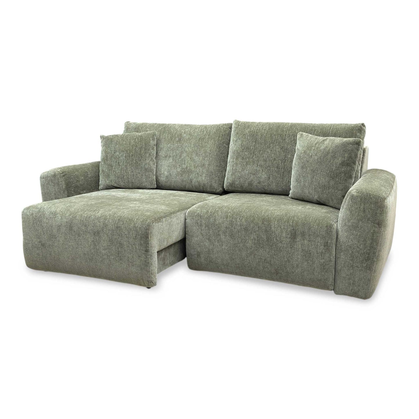 ‘Gemini’ Olive Green Fabric 2 Seater Power Glider Sofa