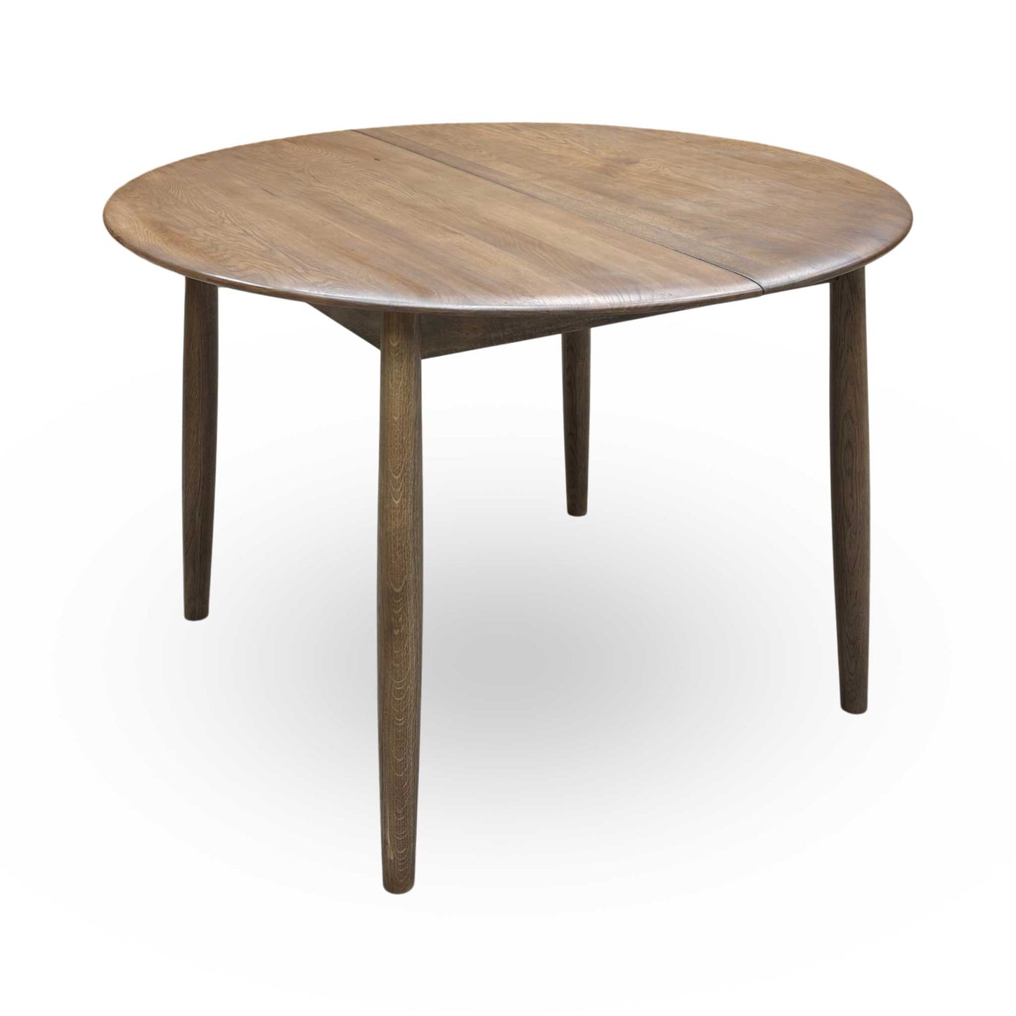 ‘Stockholm’ Dark Oak Solid Oak 110cm Round Extending Dining Table