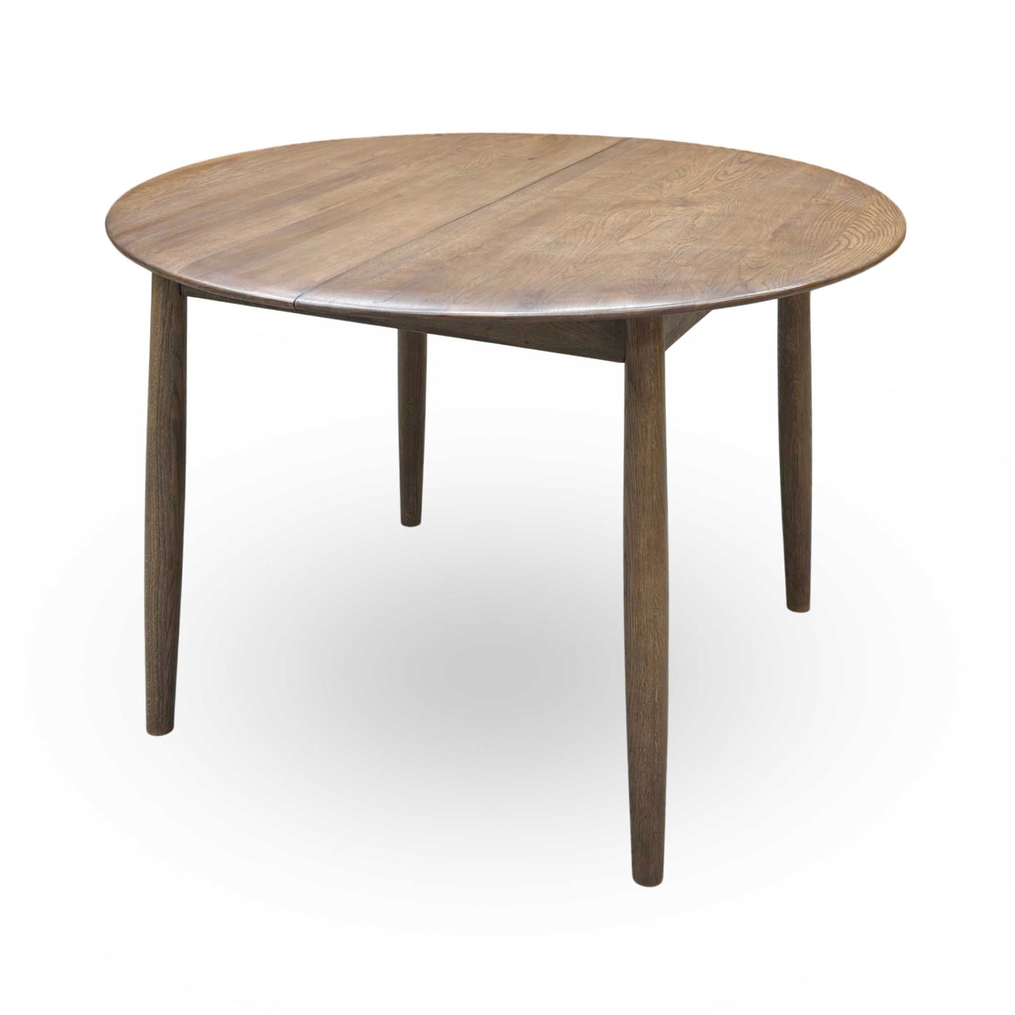 ‘Stockholm’ Dark Oak Solid Oak 110cm Round Extending Dining Table