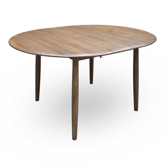 ‘Stockholm’ Dark Oak Solid Oak 110cm Round Extending Dining Table