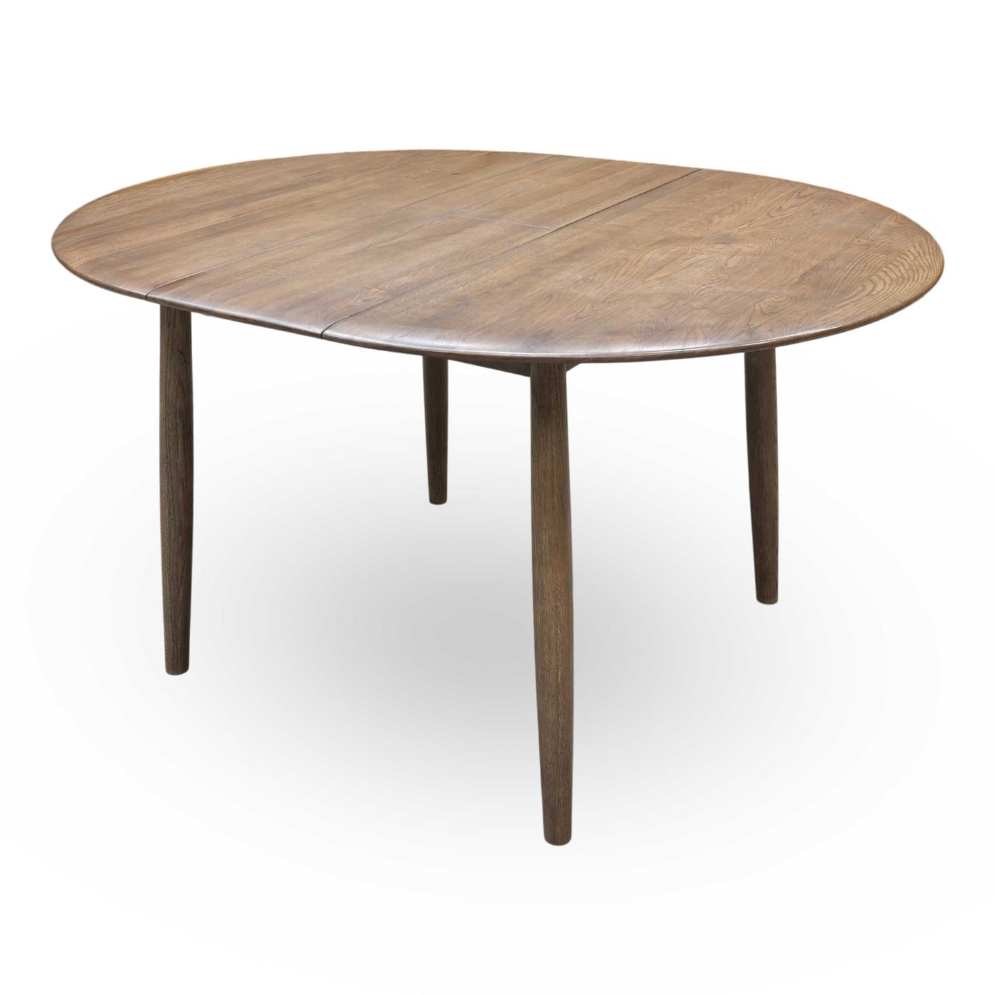 ‘Stockholm’ Dark Oak Solid Oak 110cm Round Extending Dining Table