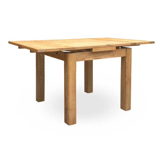 Furnitureland ‘Augusta’ Solid Oak 90cm Draw Leaf Extending Dining Table