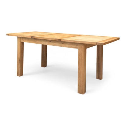View of the Augusta dining table in its fully extended 190cm position, demonstrating its ability to seat up to 8 people.