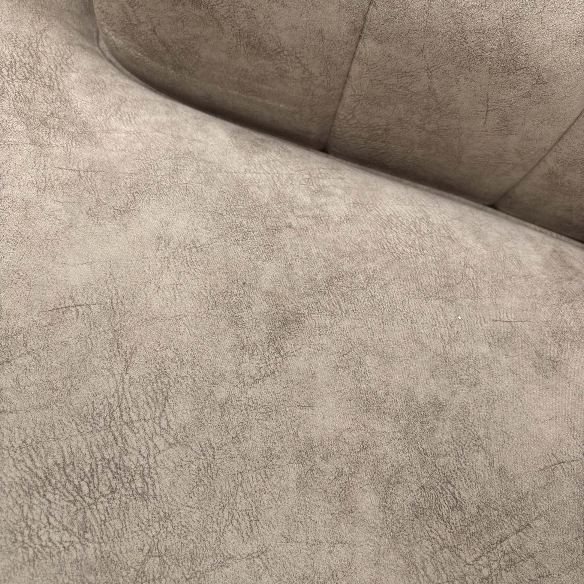 Close-up of the oatmeal combination velvet fabric, showcasing the soft texture and subtle tonal variations.