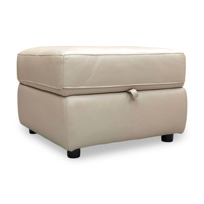 Side perspective of the footstool, showcasing its compact yet functional silhouette.