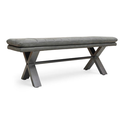 ‘Moon’ Grey Fabric 140cm Dining Bench